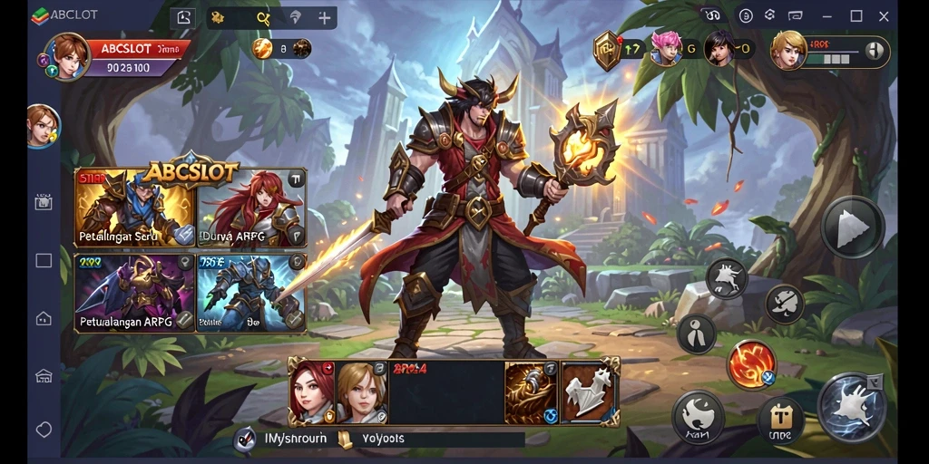 Tampilan gameplay ARPG ABCSLOT yang penuh aksi.