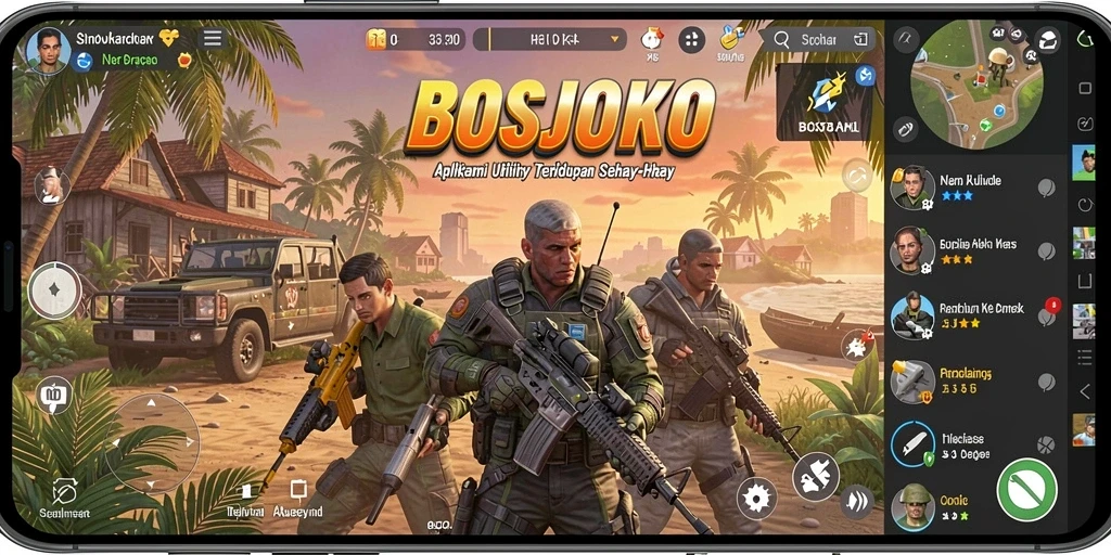Screenshot BOSJOKO menampilkan antarmuka aplikasi Utility yang mudah digunakan.