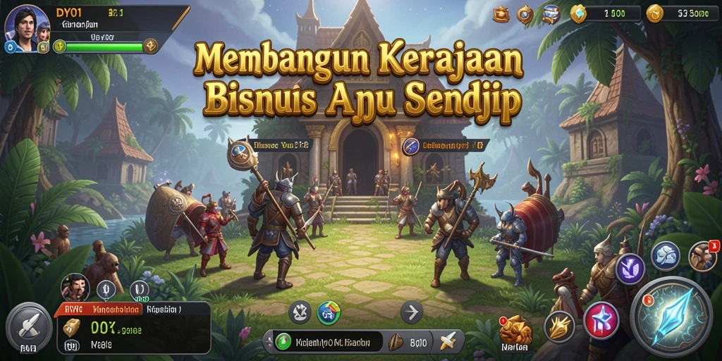 Screenshot gameplay DY01 menampilkan strategis membangun bisnis Tycoon.