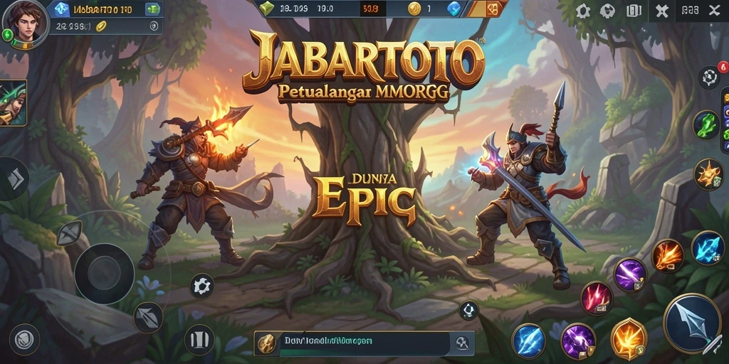 Screenshot permainan JABARTOTO menampilkan aksi seru dalam pertempuran MMORPG.