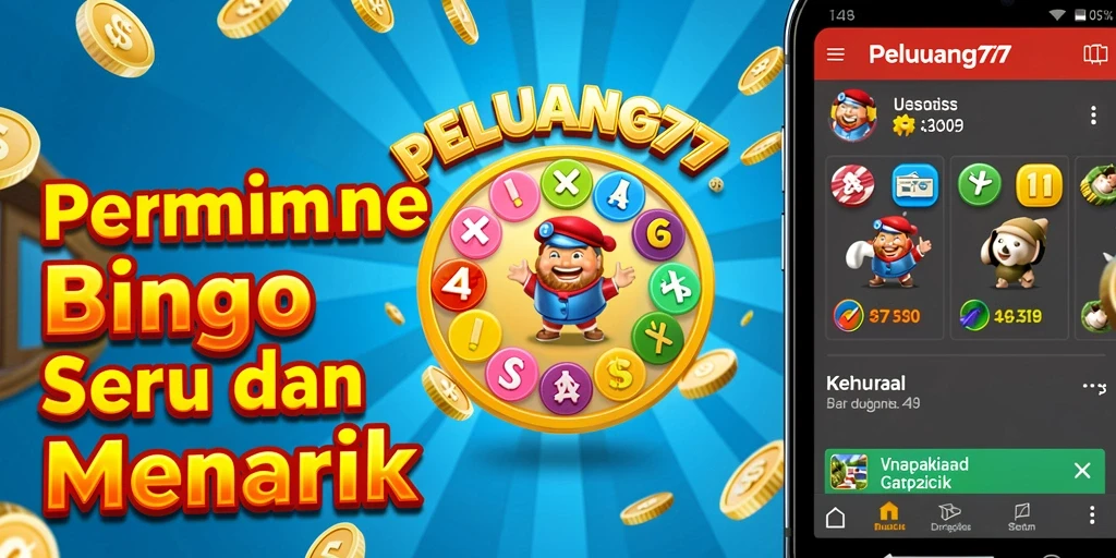 Screenshot PELUANG77 menampilkan gameplay Bingo yang seru dan menarik.