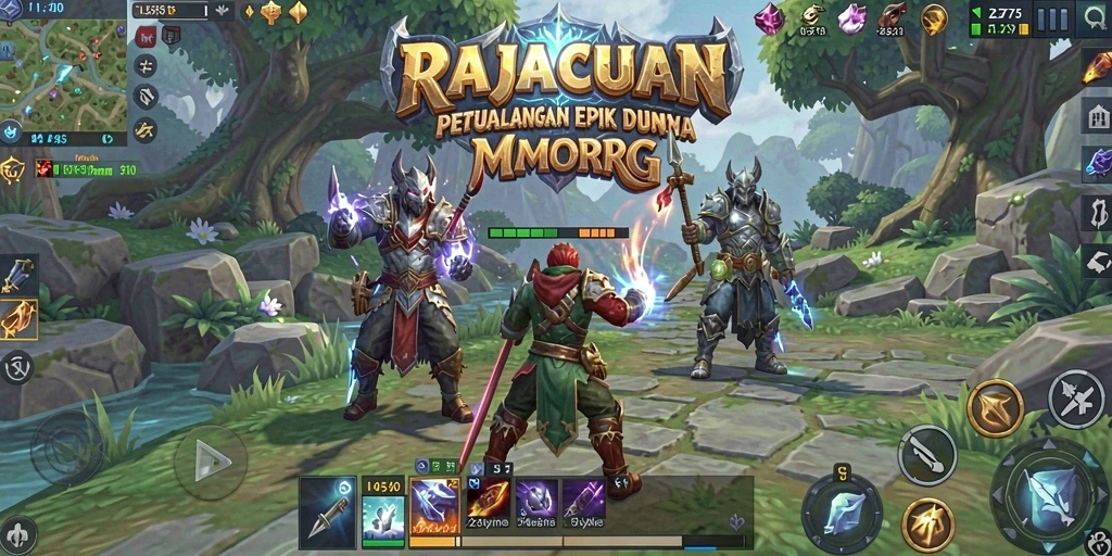 Tampilan menarik dari gameplay RAJACUAN dengan aksi pertempuran seru.