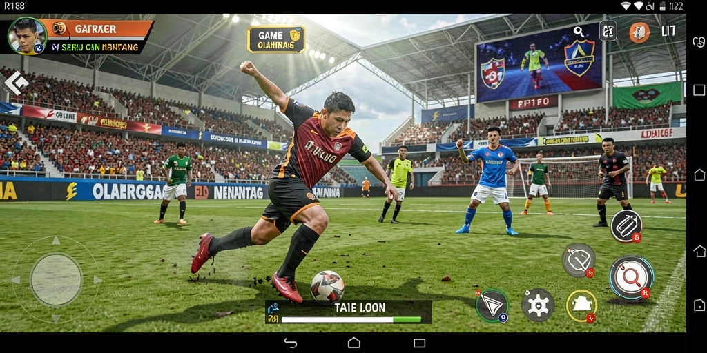 Tampilan gameplay RI188 yang penuh aksi dan kompetisi olahraga yang menarik.