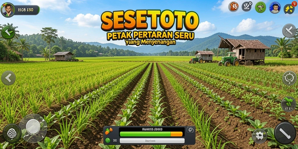 Tampilan menarik dari gameplay Farming SESETOTO yang seru dan interaktif.