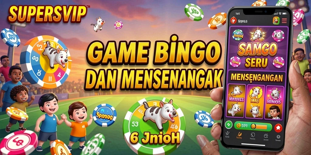 Tampilan screenshot game Bingo SUPERSVIP yang penuh warna dan menyenangkan.
